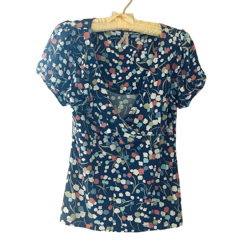 Anthropologie | Maeve Tulip Print Short Sleeve Top